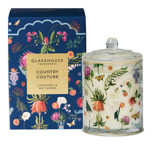 GLASSHOUSE FRAGRANCES Country Couture 380g Triple Scented Soy Candle