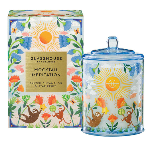 GLASSHOUSE FRAGRANCES Mocktail Meditation 380g Triple Scented Soy Candle
