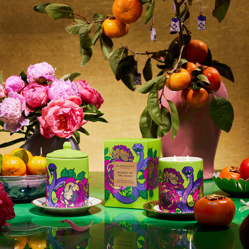 GLASSHOUSE FRAGRANCES Wisdom of the Snake 380g Triple Scented Soy Candle