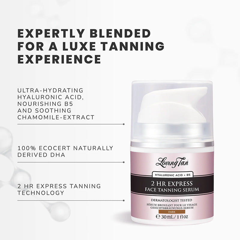 Loving Tan 2 HR Express Face Tanning Serum - Dark 30ml