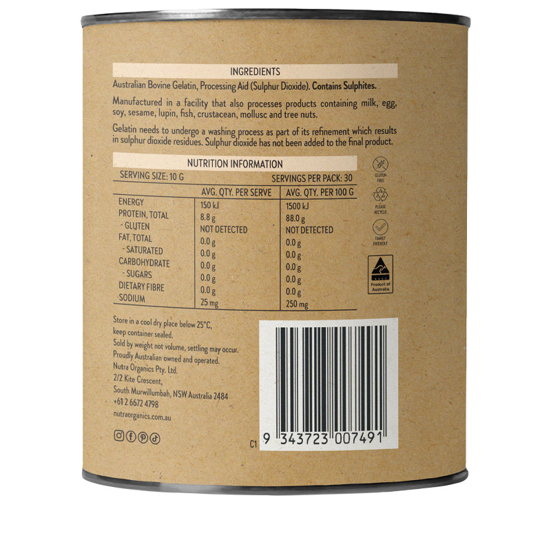 Nutra Organics Australian Gelatin 300g